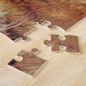 スリーピータイガーアットサンセット大きな猫 ジグソーパズル (側面)