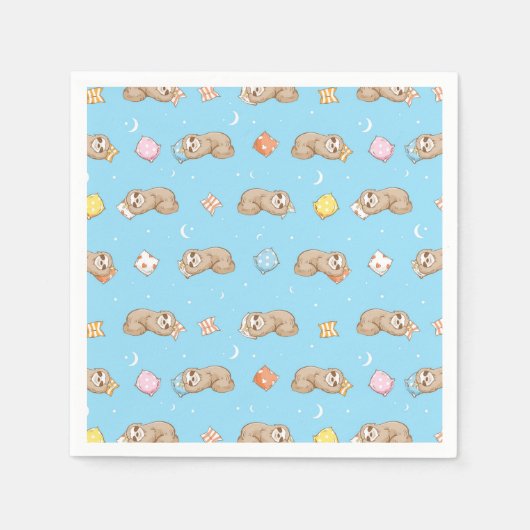 スリーピータイムスロースパターン スタンダードカクテルナプキン (正面)