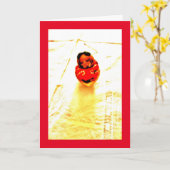 スリーピーチムンク カード (黄色い花)