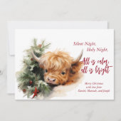 スリーピーハイランドカウメリークリスマスカード シーズンカード (正面)