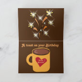 スリーピーバスセットオンおもしろい誕生日カード付き/コーヒーマグ カード (内部)