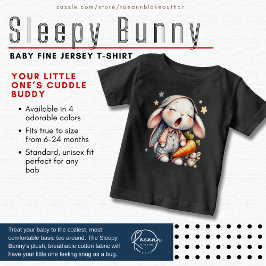 スリーピーバニーベイビー ファインジャージーTシャツ ベビーTシャツ