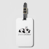 スリーピーパンダTシャツベビーブランケットドロウストリングバッグ ラゲッジタグ (正面縦)