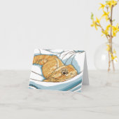 スリーピービーダイヘアデドラゴン空白のグリーティングカード カード (黄色い花)