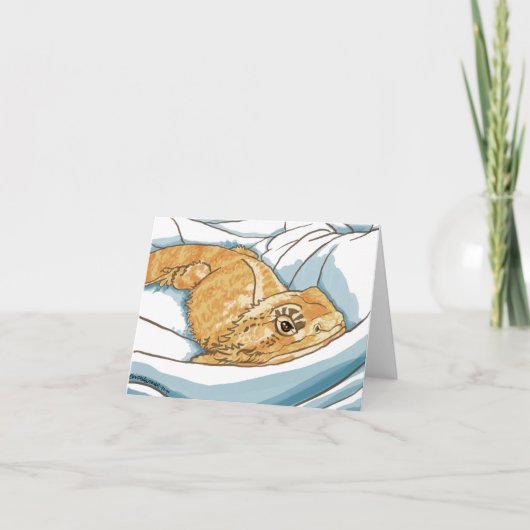 スリーピービーダイヘアデドラゴン空白のグリーティングカード カード (正面)