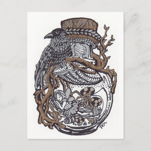 スリーピーフェアリーインザボトル ポストカード (正面)