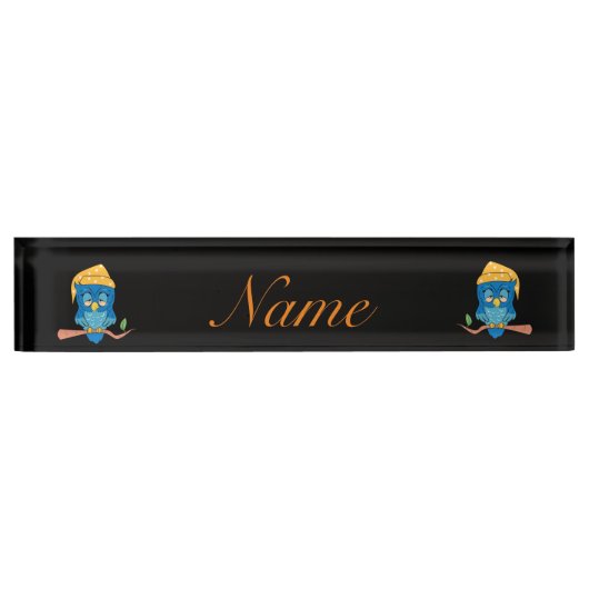 スリーピーフクロウサンダー_コーブ デスクネームプレート (正面)