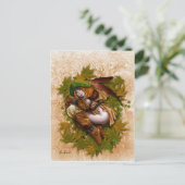 スリーピーブラウニー葉書 ポストカード (スタンド正面)