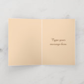 スリーピーヘッジホッグアンドフラワーズカスタム誕生日 箔グリーティングカード (内側レイダウン)