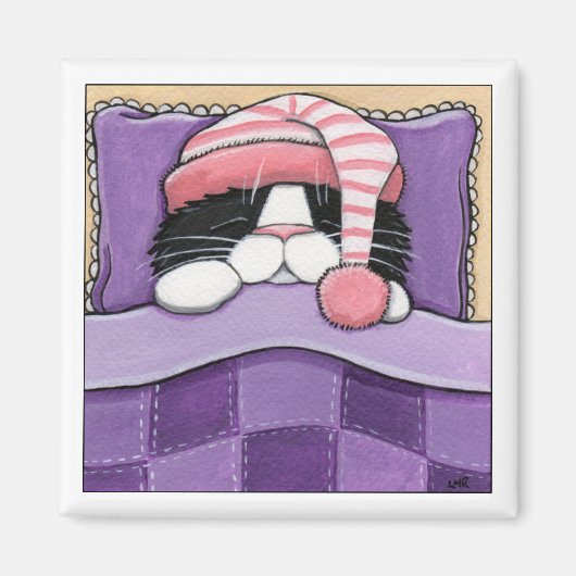 スリーピーヘッド – Cat Magnet マグネット (正面)