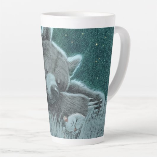 スリーピーベアとマウスラテマグ カフェラテマグ (右アングル)