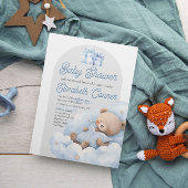 スリーピーベアウォーター色男の赤ちゃんシャワー招待状 招待状