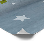 スリーピーベアキューブウォーターカラーベビー子供部屋アートワーク ポスター (角)