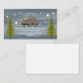 スリーピーベアスターズウォーターカラーフローラおむつラッフル エンクロージャーカード (正面/裏面)