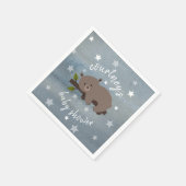 スリーピーベアスター+水彩赤ちゃんシャワー スタンダードカクテルナプキン (角)