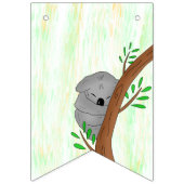 スリーピーベビーコアラパーソナライズされたベビーシャワー バンティングフラッグ (第3の旗)