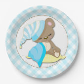 スリーピーベビーベアーボーイ ペーパープレート (正面)
