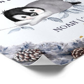 スリーピーペンギンウィンターベビー子供部屋 ポスター (角)