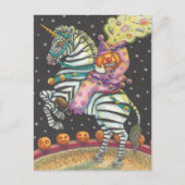 スリーピーホローサーカスピエロ、ゼブラハロウィーン シーズンポストカード (正面)