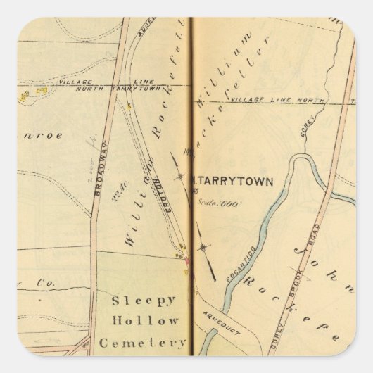 スリーピーホロー、ニューヨーク スクエアシール (正面)