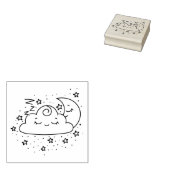 スリーピームーン&スターズ ラバースタンプ (押印)