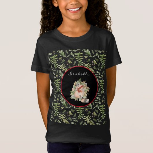 スリーピーラクーンカスタマイズ文字とカラー Tシャツ (正面)