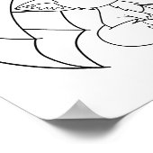 スリーピーリトルキツネアンブレラカラーリングページ ポスター (角)