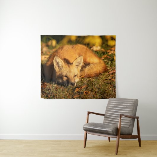 スリーピーリトルキツネ タペストリー (インサイチュ(横))