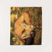 スリーピーリトルキツネ タペストリー (正面)