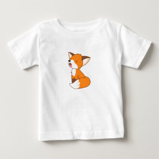 スリーピーリトルキツネ ベビーTシャツ (正面)
