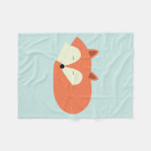 スリーピーレッドキツネ フリースブランケット (正面(横))