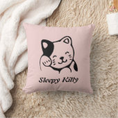 スリーピー子猫 クッション (ブランケット)