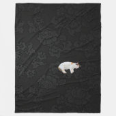 スリーピー子猫 フリースブランケット (正面)