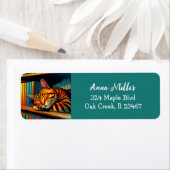 スリーピー漫画ブックスタイルキャットスリーピング ラベル (インサイチュ)