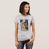 スリーピー結婚ホローのハロウィーン基本Tシャツグレー Tシャツ (正面フル)