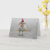 スリーピー・サンドパイパーのクリスマス カード (黄色い花)