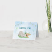 スリーピー ヒポの誕生日パーティー お礼カード サンキューカード (正面)