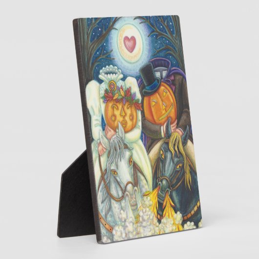 スリーピー・ホロウのウェディング・ヘッドレス・ホースマン＆ブライド フォトプラーク (側面)