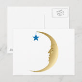 スリーピー・ムーン/青い星 ポストカード (正面/裏面)