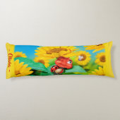 スリーピー·ラディバグ·イン·サンフラワーズ。カスタムジャイアント ボディピロー (裏面)