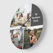 スリーフォトコラージュカスタム ラージ壁時計 (傾斜)