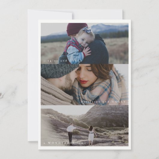 スリーフォトハッピーホリデーズ シーズンカード (正面)