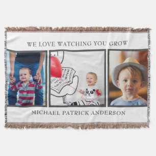 スリーフォトベビーチャイルドコットンブランケット スローブランケット