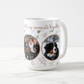 スリーフォトモーメメリーントホリデー コーヒーマグカップ (正面右)