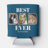 スリーフォト最高のパパエバー名前をカスタムするクーラーボックス 缶クーラー (裏面)