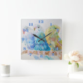 スリーブディーズブディーズブディージャーボーイズルームクロック スクエア壁時計 (ホーム)