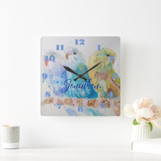 スリーブディーズブディーズブディージャーボーイズルームクロック スクエア壁時計 (ホーム)