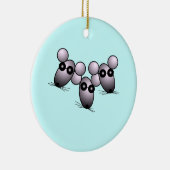 スリーブラインドネズミオーナメント セラミックオーナメント (右)