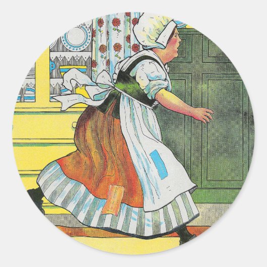 スリーブラインドネズミマザーグース子供部屋韻 ラウンドシール (正面)