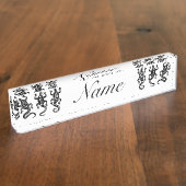 スリーブラックリザーズサンダーコーブサウスウェストスタイル デスクネームプレート (側面)